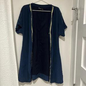 Elizabeth and James Navy Blue Open Front Kimono